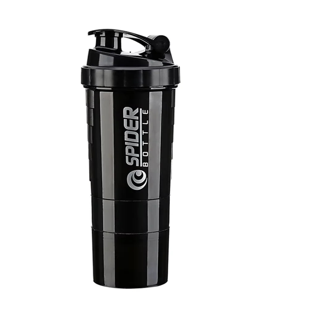 3 Layers Powder Protein Shaker Bottle