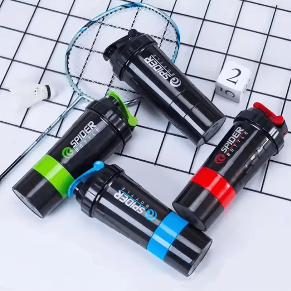 3 Layers Powder Protein Shaker Bottle