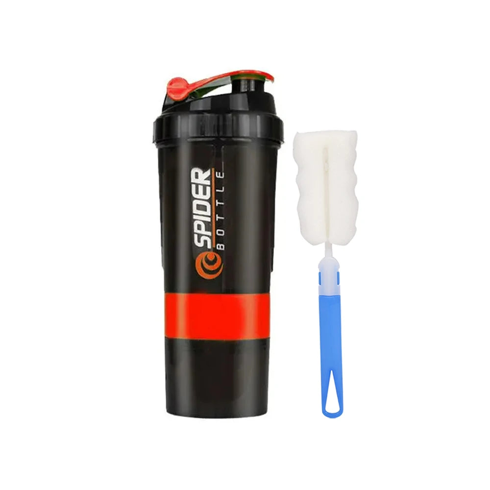 3 Layers Powder Protein Shaker Bottle