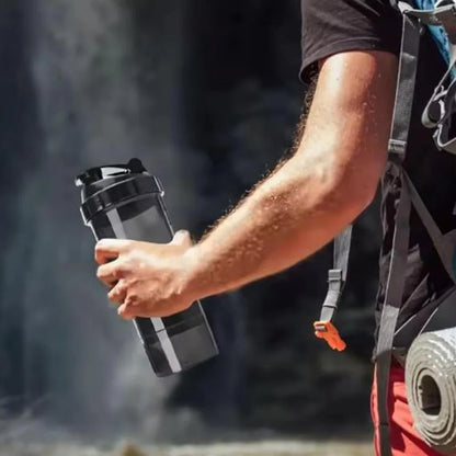 3 Layers Powder Protein Shaker Bottle