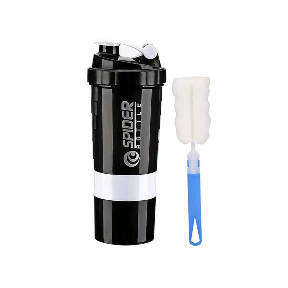 3 Layers Powder Protein Shaker Bottle